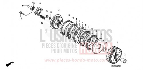 EMBRAYAGE CBF125MA de 2010